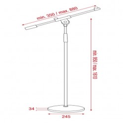Showgear D8105C Microphone Stand